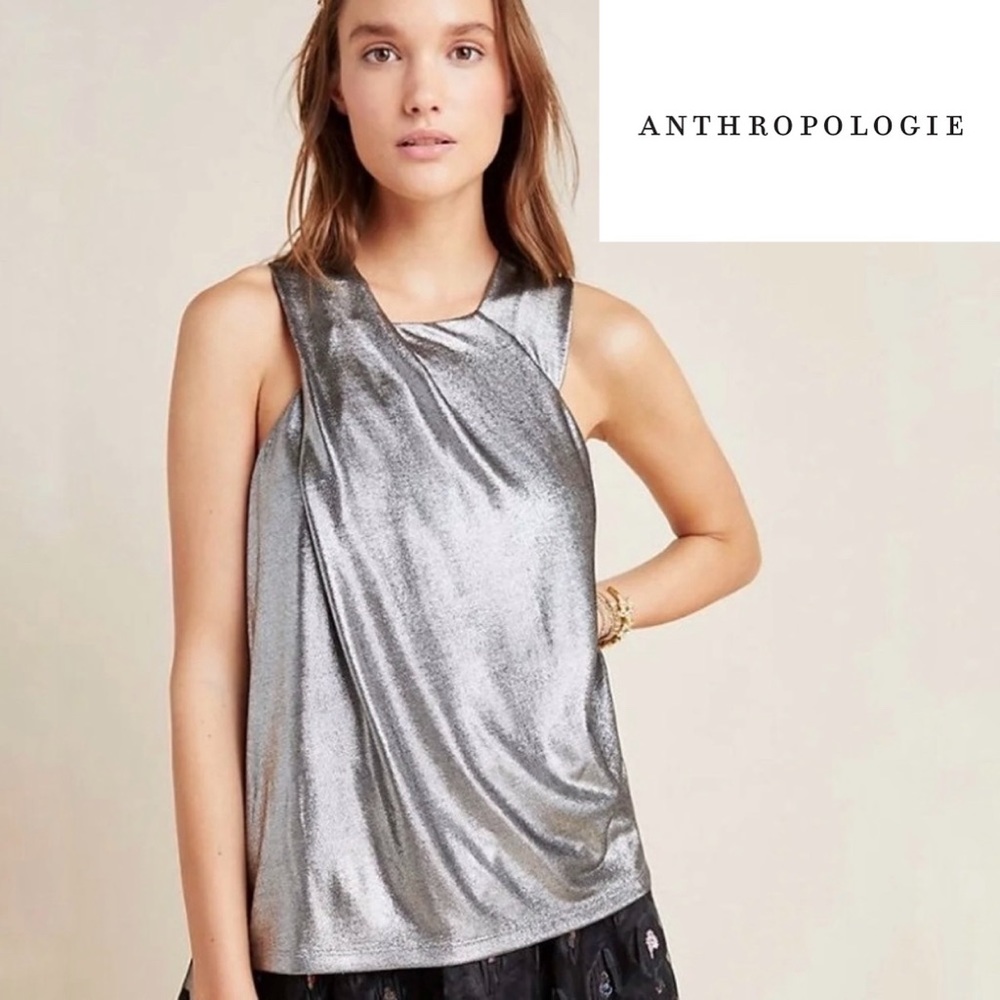 NWT Anthropologie Jaden Shimmer Halter Top